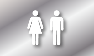 Unisex braille and tactile signs manufactured by Bathurst Signs